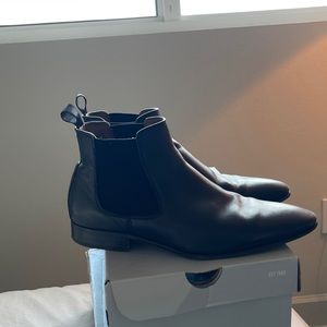 Aldo Black Leather Chelsea Boots